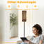 Lampe sur pied PeeNoke de 68,5 po à motif léopard brun-brun foncé avec ampoule à DEL à intensité variable avec abat-jour en lin incluse