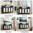 47 INCH Black Modern Boho Rattan Sideboard Buffet Cabinet 4 Doors 2 Drawers Built-in Power Outlets Adjustable Shelves for Dining Room-1414164174