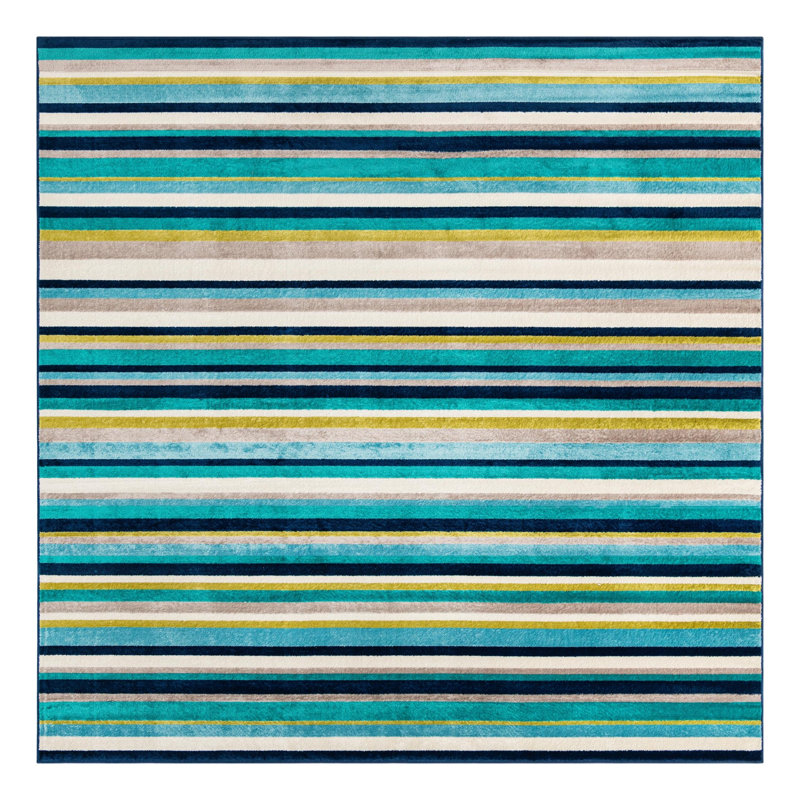 Analiese Striped Indoor Rug, Square 10'