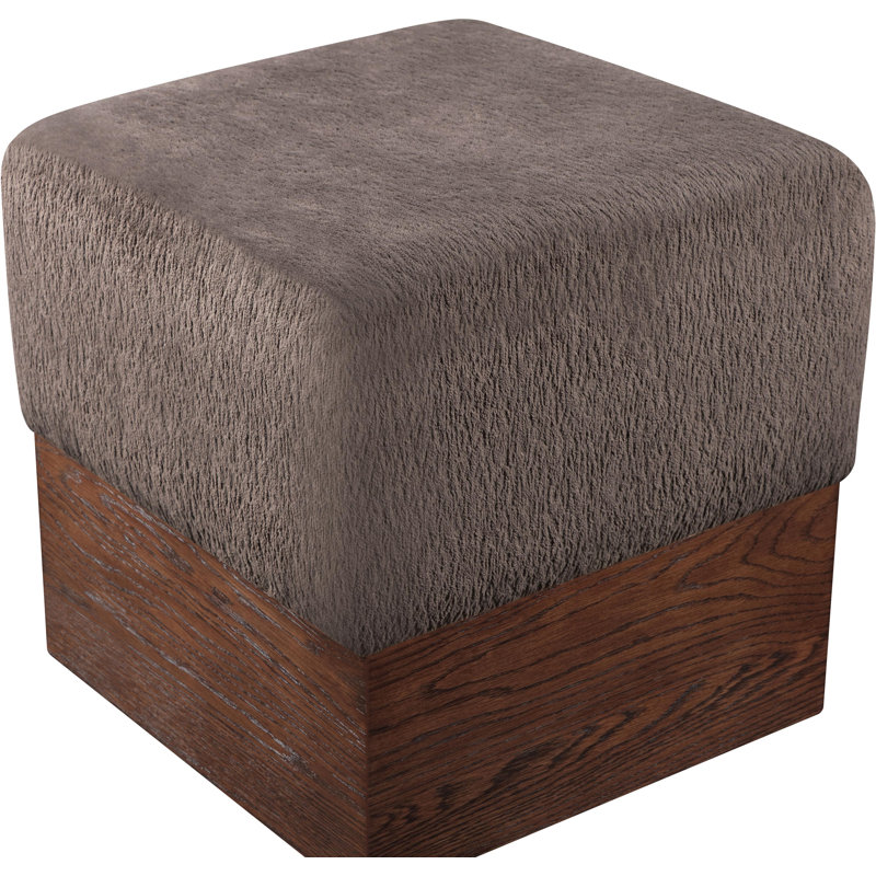 Repose-pieds / tabouret Madelen, Velours brun, Brun