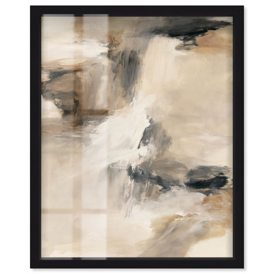 Tableau décoratif bohème Desert Gale II, cadre noir, 48 x 60 cm, par Art Remedy.