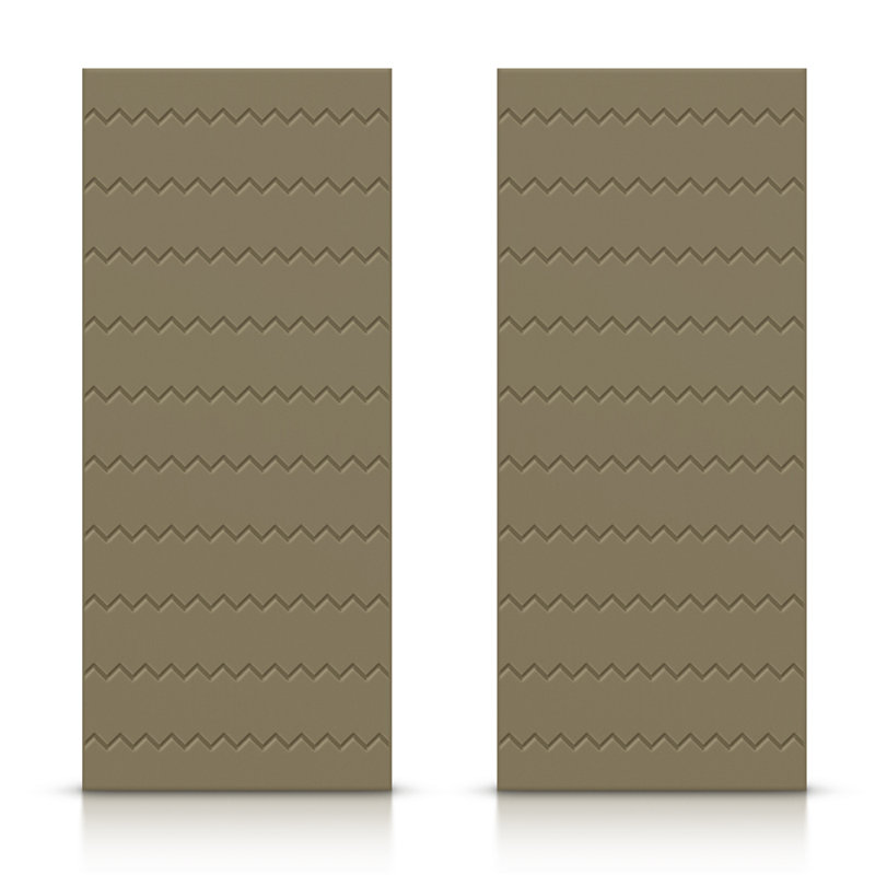 Portes de placard à panneaux, 48 po x 80 po, Vert olive