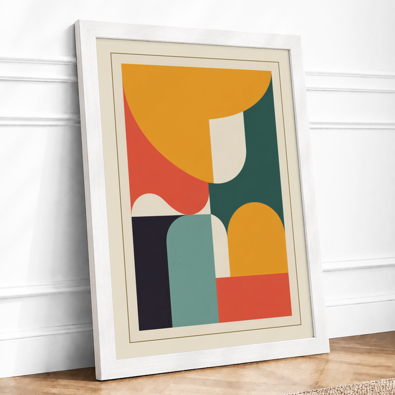 Balanced Geometries Geometric - Framed Print, A3 - 42.0 x 29.7 cm, White