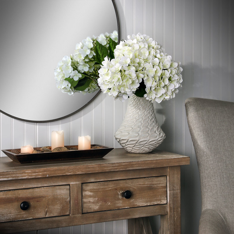 Tige d'hortensia 19 "PE, Blanc