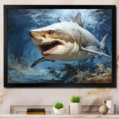 " Gray Teal Shark Stride "