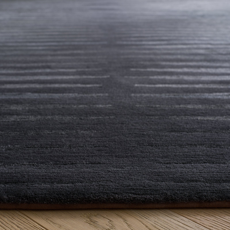 Ralph Lauren Mansard Stripe Wool, Silk Striped Rug, Rectangle 8' x 10'