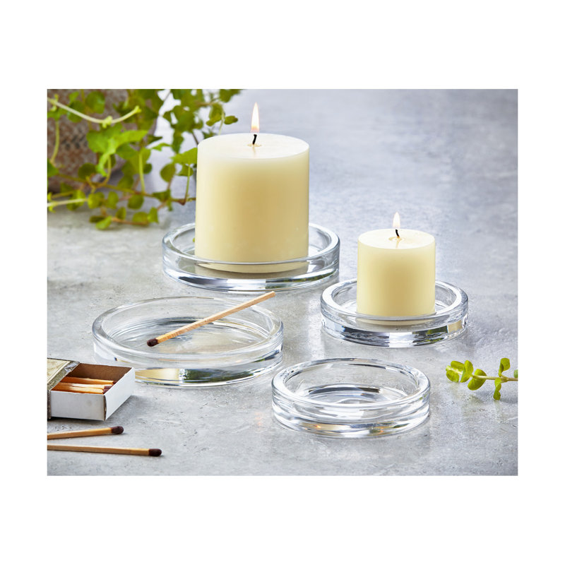 Glass Tabletop Dish, 0.78" H x 3.7" W x 3.7" D