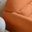 Chaise de salon moderne orange avec coussin lombaire pour une option polyvalente de siège à la maison - laine d'agneau, structure robuste, siège relaxant, luxueux loisir