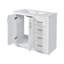 Armoire de rangement de salle de bain moderne en bois massif 36 po avec lavabo-1338450634