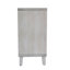 Rangement en bois Accent Cabinet 4 volets, finition blanc vieilli pour une décoration élégante et pratique