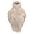 Modern Sculptural Ceramic Table Vase with Textured Form for Home Decor - Artistic Tall Flower Vase Accent for Living Room or Console Styling - Ivory & Tan-2121766037