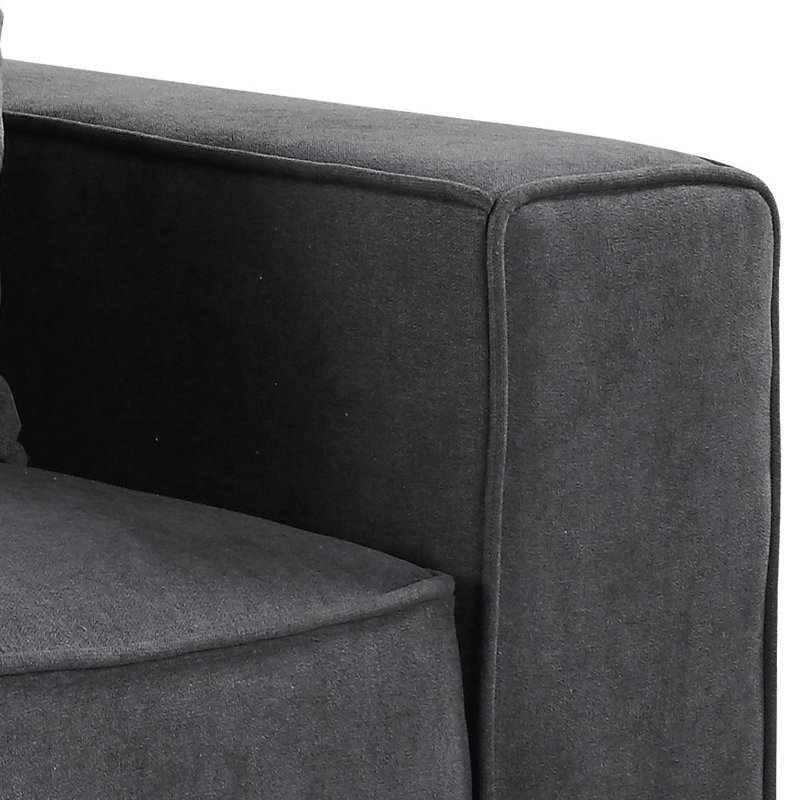 Gris moderne avec coussins de dossier solides et personnalisables