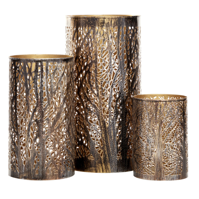 Ensemble de votives en fer de style bohème, Cuivre