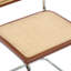 46cm H Cantilever Chair in Natural/Walnut/Chrome