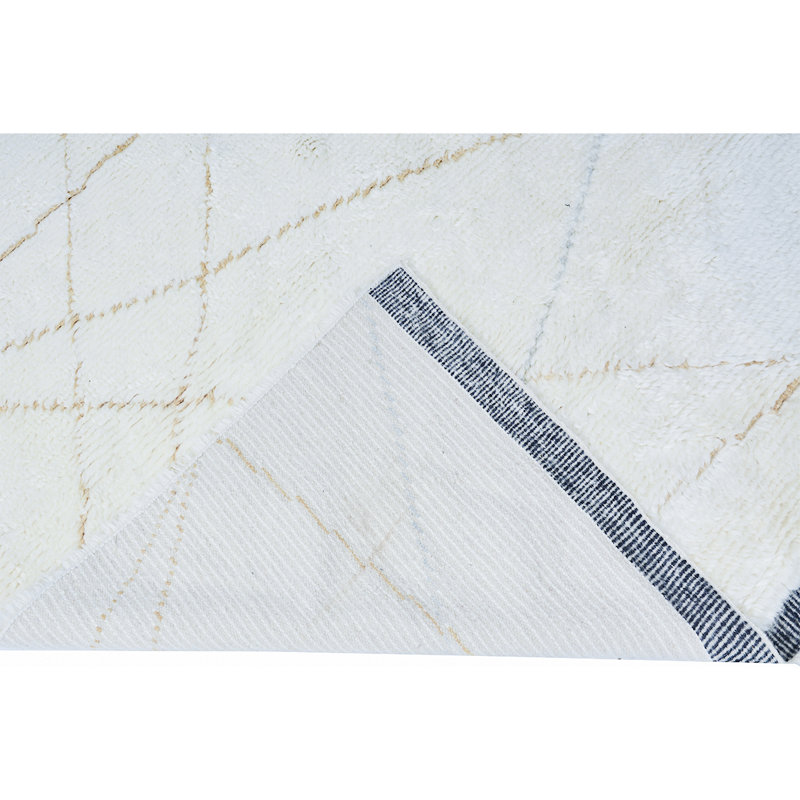 Tapis ivoire et multicolore noué à la main de haute qualité, Rectangle de 10 pi x 14 pi