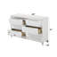 Commode finition perle blanche