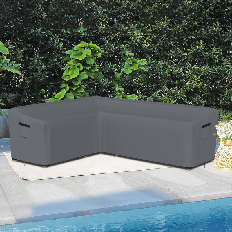 Patio Sectional Cover, Heavy-Duty Waterproof UV-Resistant Outdoor Furniture Cover, 31" H x 104" W x 32" D