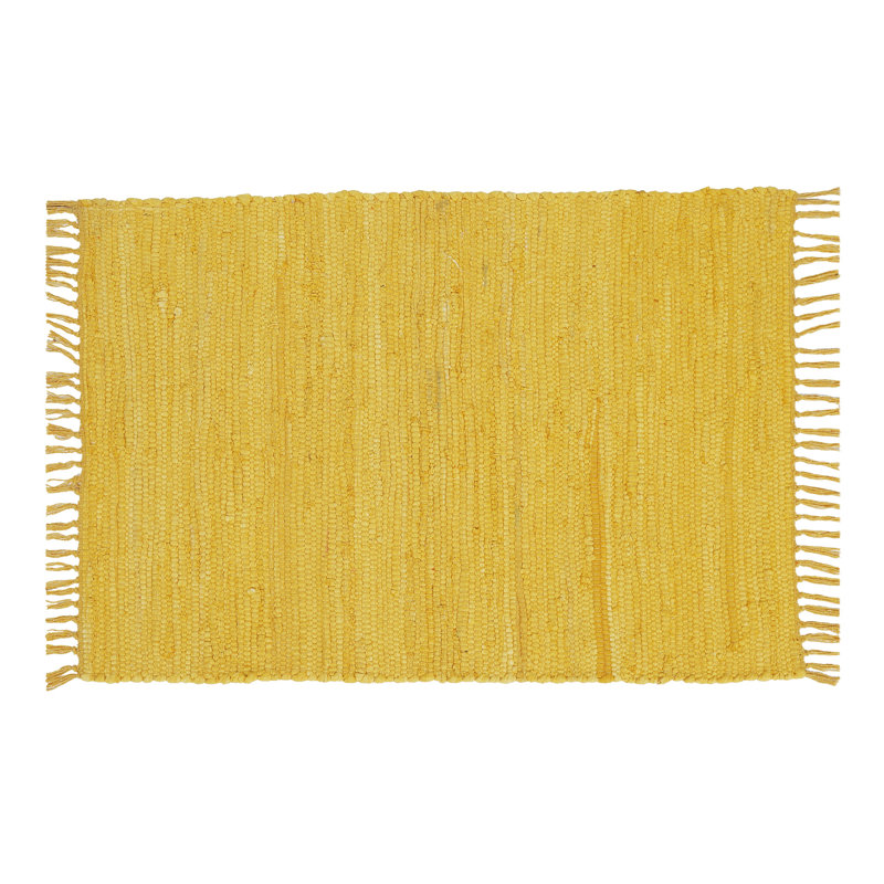 Tapis en coton fabriqué à la main 24 x 36 po - 2 x 3 po lavable, réversible, avec pampilles pour le salon et le vestibule