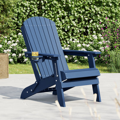 Chaise Adirondack pliable en PEHD 1 pièce