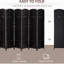 Paravent noir 6 pi. Partitionnez et améliorez la beauté. 6 panneaux tissés élégants. Charnières pour un positionnement personnalisé. Portable facile à utiliser pour créer des zones. Angles réglables.