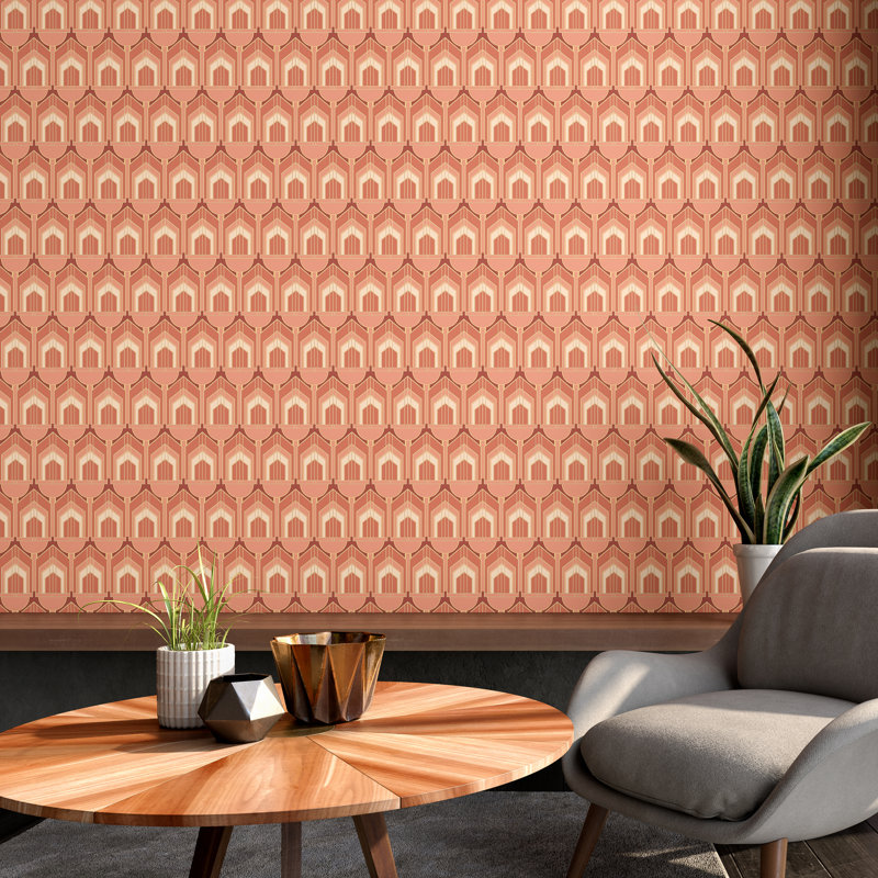10m x 50cm Matte Wallpaper Roll, Orange