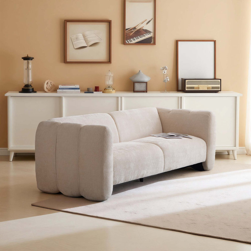 Canapé en tissu de 83 po, Beige
