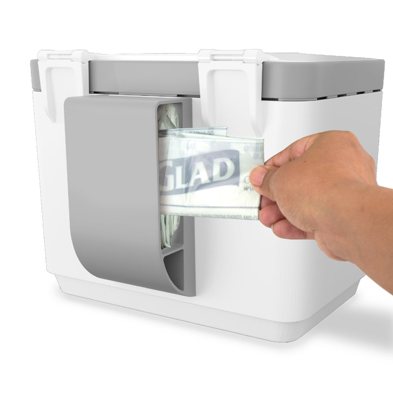 GLAD 1.5 Gallon Kitchen Compost Bin, White