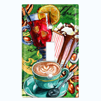 Patterned 1 - Gang Toggle Light Switch Standard Wall Plate