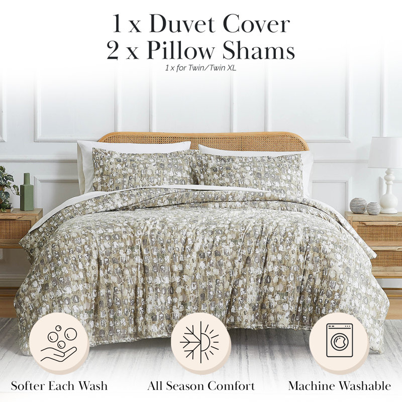 Rhythm oversized duvet cover set, Twin Duvet Cover + 1 Standard  Sham