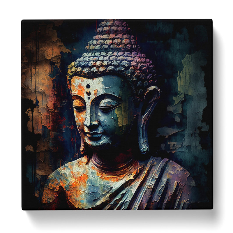 Buddha Post-Impressionism - No Frame Print, 35cm H x 35cm W x 3cm D