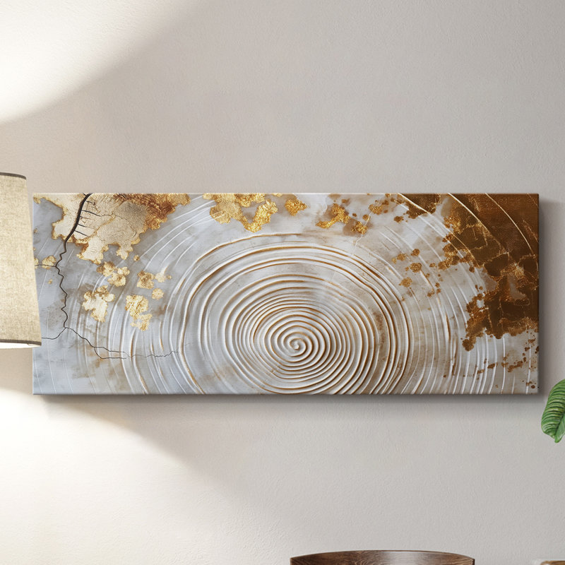 Série abstraite-CC XXV- Toile tendue avec châssis - Prêt à accrocher, 16" H x 40" W