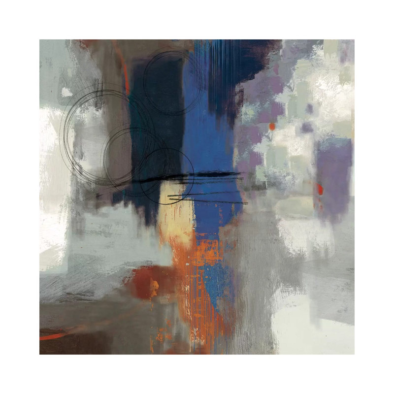 Indigo Touch I - Wrapped Canvas Painting, 66.04 cm H x 66.04 cm W x 3.175 cm D