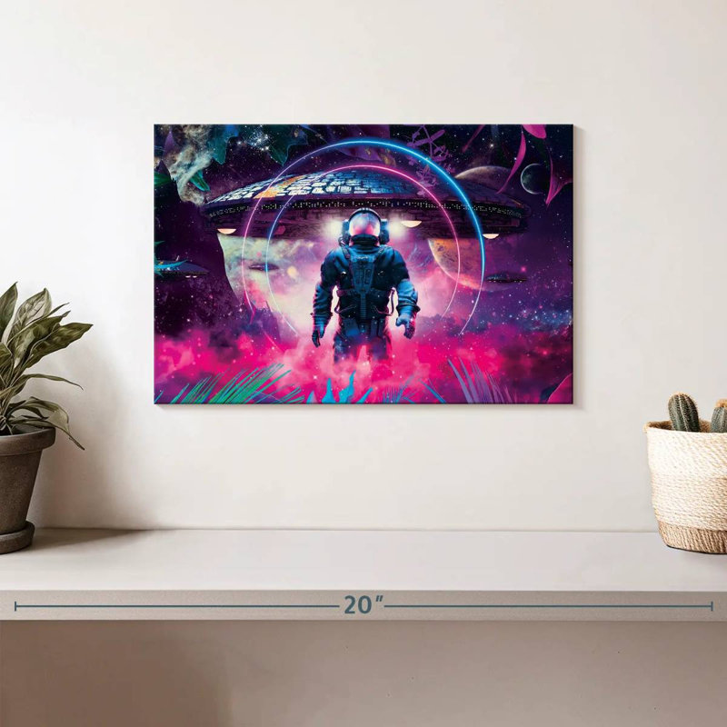 Kelan Astronaut And Spaceship, 8" H x 12" W