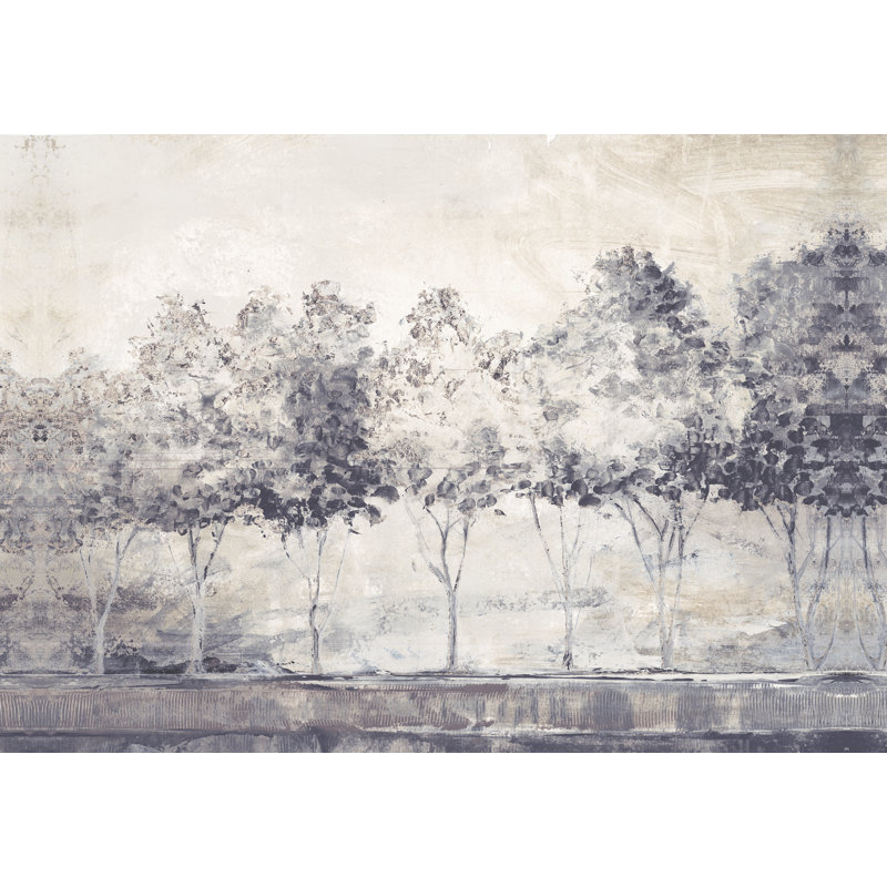 Bleu marine et crème - Reproduction d'art sur toile tendue, H 24 po x l 36 po