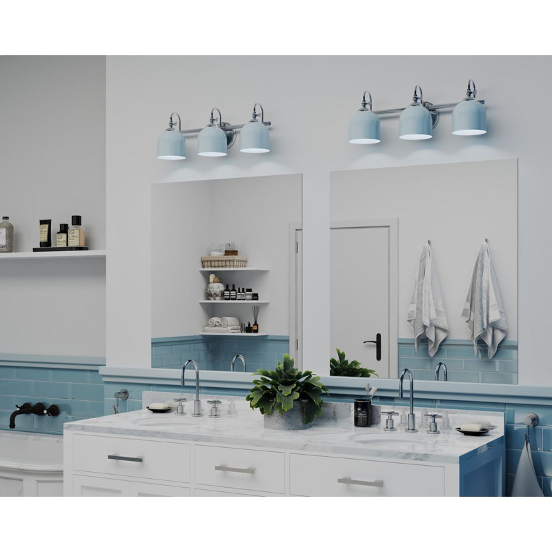 Anitra 3 - Light Dimmable Vanity Light, Polished Chrome/Blue