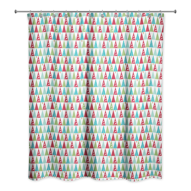 Rideau de douche simple Midcentury