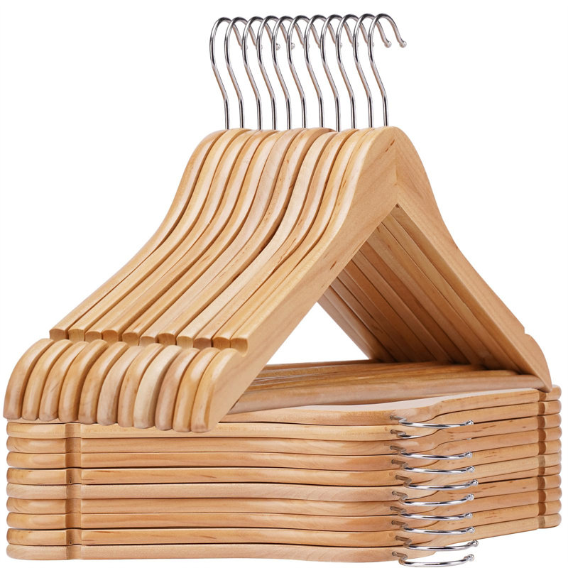 Cintre en bois antidérapant pour costume / manteau Nesa, 20