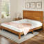Base de lit plateforme en bois massif Bilal avec tête de lit 48,6 po-726222994-692423447