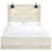 Cemy Rustic Queen Panel Bed, 2 Sconce Lights And Drawers, Whitewash-118778145