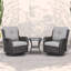 Chaises pivotantes d'extérieur en rotin d'osier avec table d'appoint (ensemble de 3)-789250326-789263254