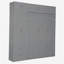 Grand lit escamotable mural avec armoire supérieure, tablettes et garde-robe, lit pliant peu encombrant, gris