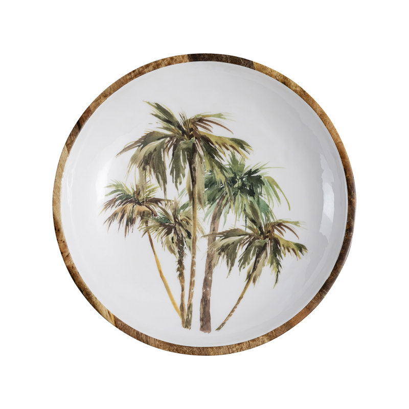Grand bol rond en bois de manguier