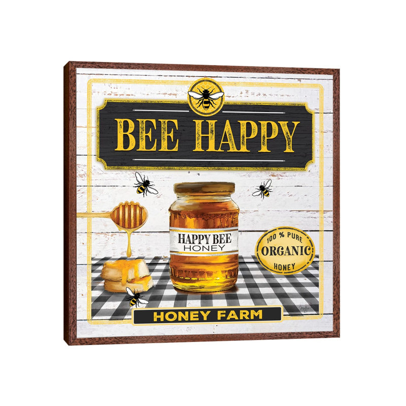 Honey by Mollie B. - 1 Piece Wall Art on Canvas, 66.04cm H x 66.04cm W x 3.81cm D, Classic Brown Wood Floater Framed