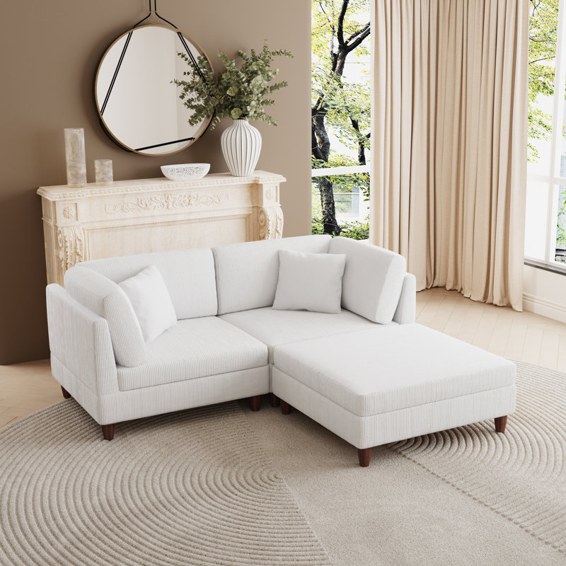 Seemab Modular Corner Sofa, Beige