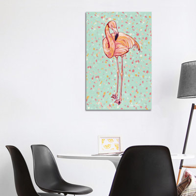 Flamingo Portrait I by Jodi Augustine - Wrapped Canvas Painting