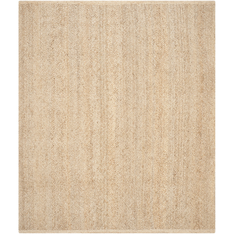 Auckland Handmade Flatweave Jute/Sisal Natural Area Rug, Square 6'