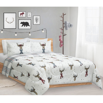 Polyester Ring Stitch Plaid Comforter