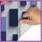 Blue Rectangular Blocks Bath Mat-1364339554
