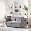 Canapé-lit convertible futon 3 en 1, canapé-lit en velours de 55 po avec 2 coussins, dossier inclinable, poches latérales pour le salon, canapé-lit-218602361