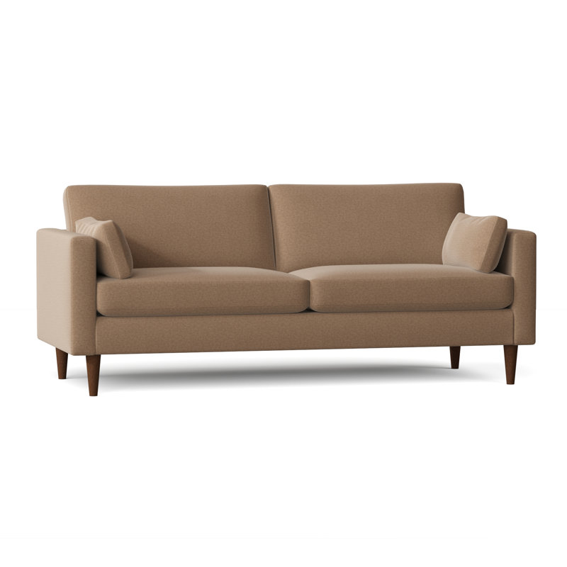 Viveros Upholstered 81'' Sofa, Espresso, Khaki Performance